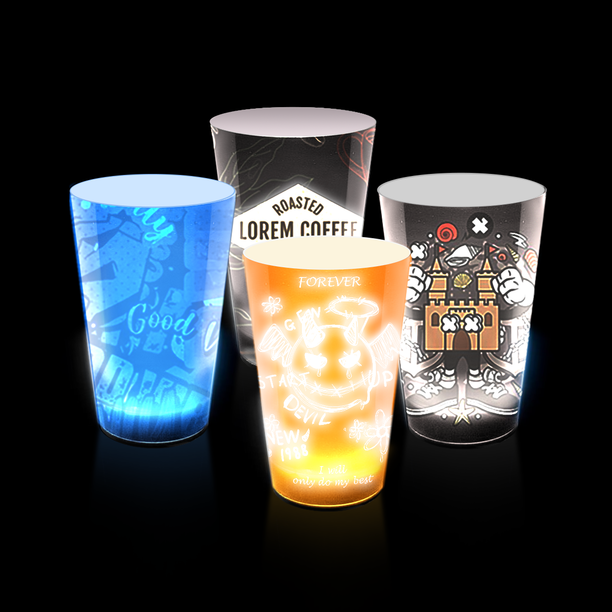 logo custom led cups logo custom led cups